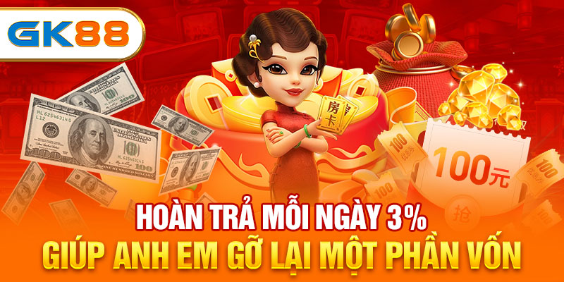 Hoàn Trả Mỗi Ngày 3% Là Gì? Mẹo Tận Dụng Hoàn Trả 3% Tại GK88